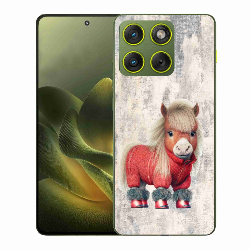 Gélový kryt mmCase na Motorola Edge 70 - poník vo svetri