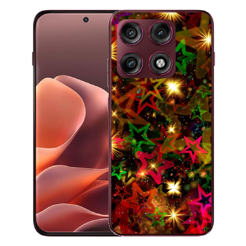 Gélový kryt mmCase na Motorola Edge 70 Pro - farebné hviezdičky