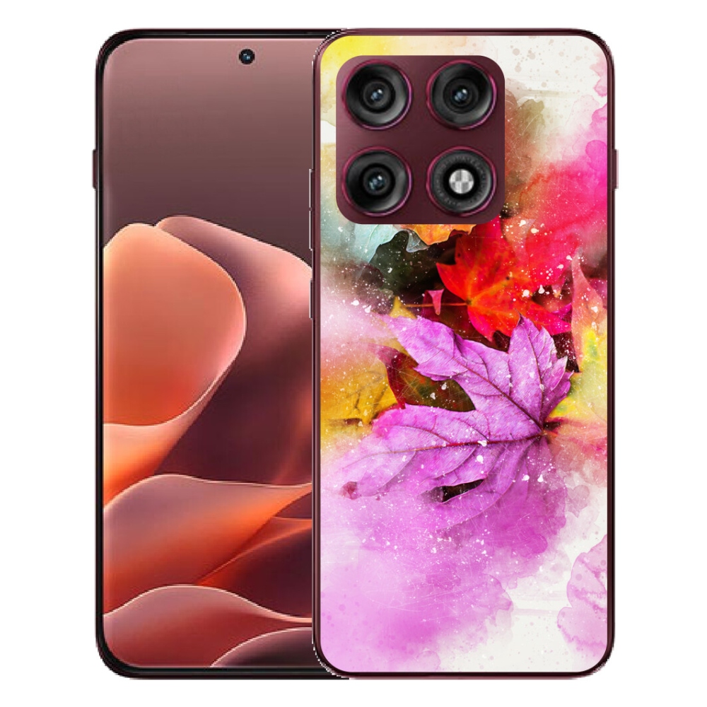 Gélový kryt mmCase na Motorola Edge 70 Pro - farebné listy