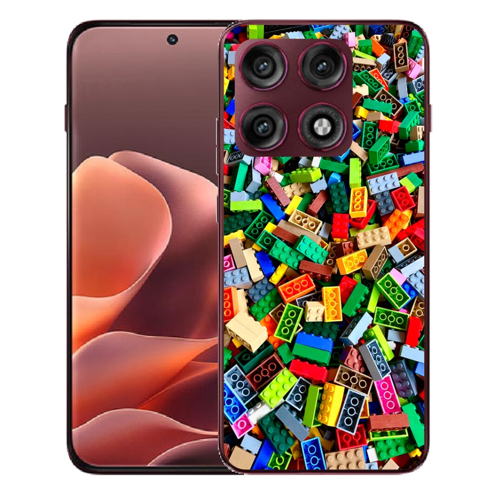 Gélový kryt mmCase na Motorola Edge 70 Pro - farebné stavebné kocky