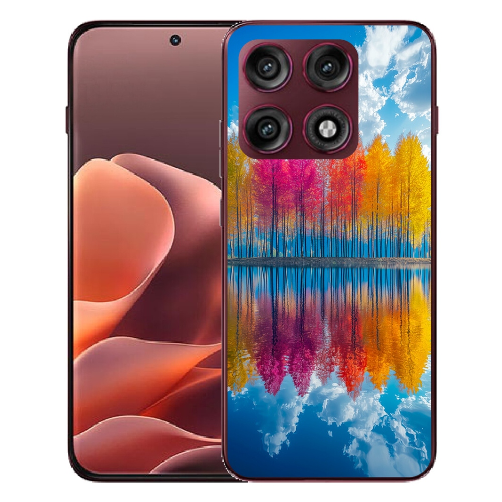 Gélový kryt mmCase na Motorola Edge 70 Pro - farebné stromy