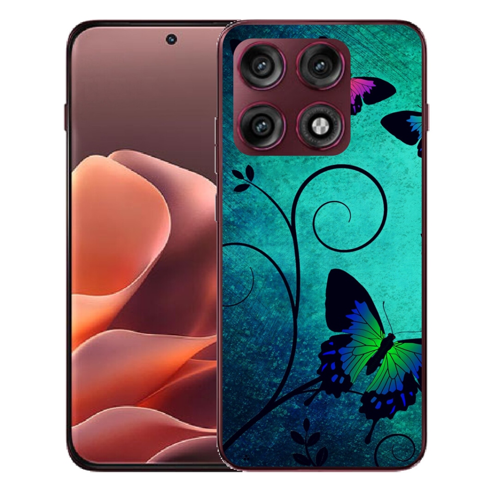 Gélový kryt mmCase na Motorola Edge 70 Pro - farební motýle