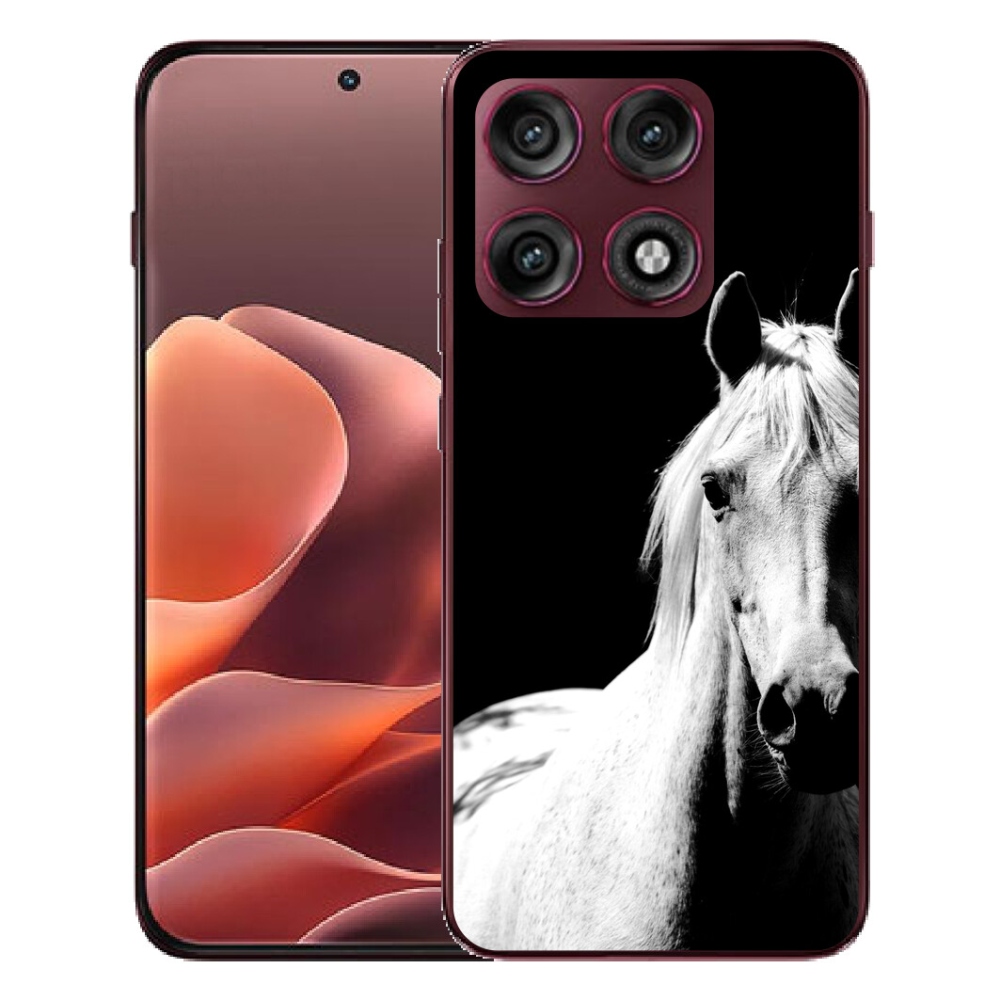 Gélový kryt mmCase na Motorola Edge 70 Pro - biely kôň 5