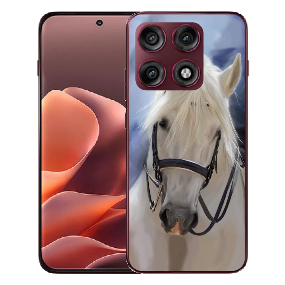 Gélový kryt mmCase na Motorola Edge 70 Pro - biely kôň