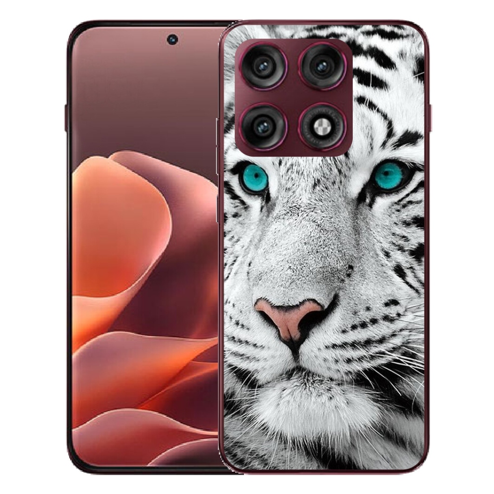 Gélový kryt mmCase na Motorola Edge 70 Pro - biely tiger