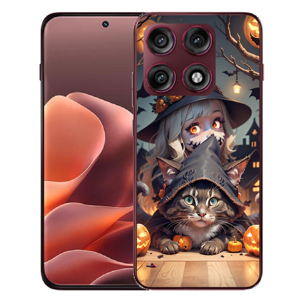 Gélový kryt mmCase na Motorola Edge 70 Pro - čarodejnica s mačkou