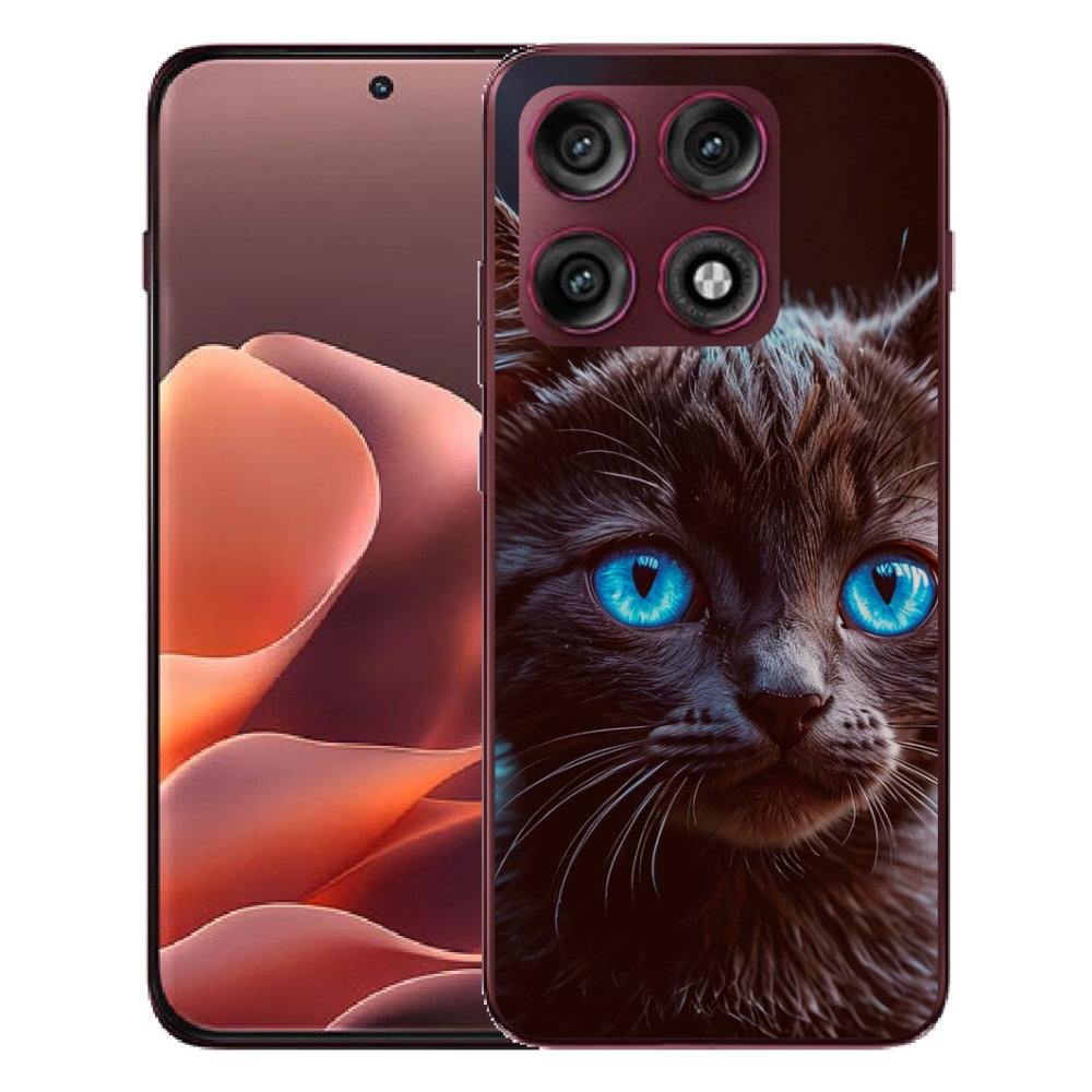 Gélový kryt mmCase na Motorola Edge 70 Pro - čierne mačiatko 2