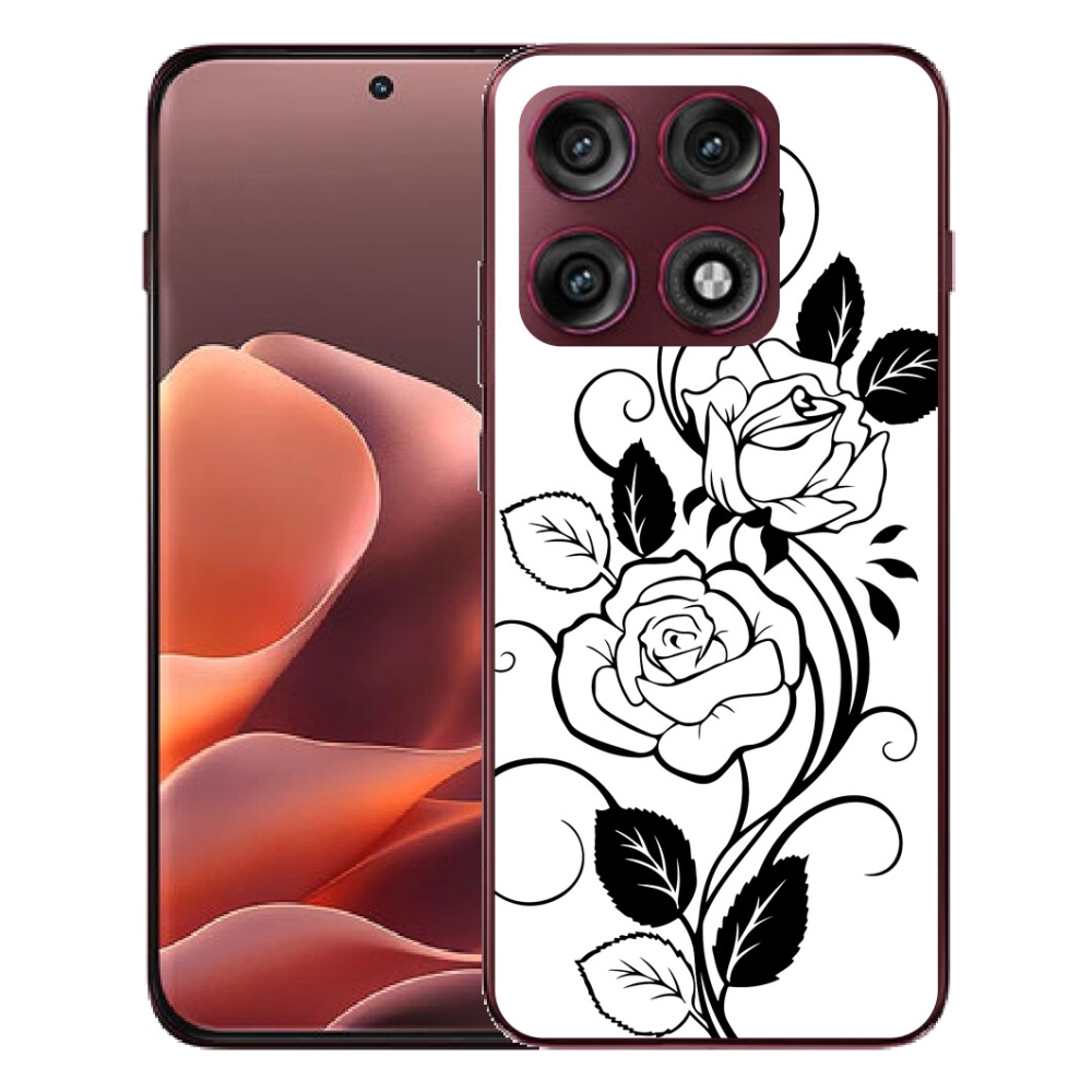 Gélový kryt mmCase na Motorola Edge 70 Pro - čiernobiela ruža