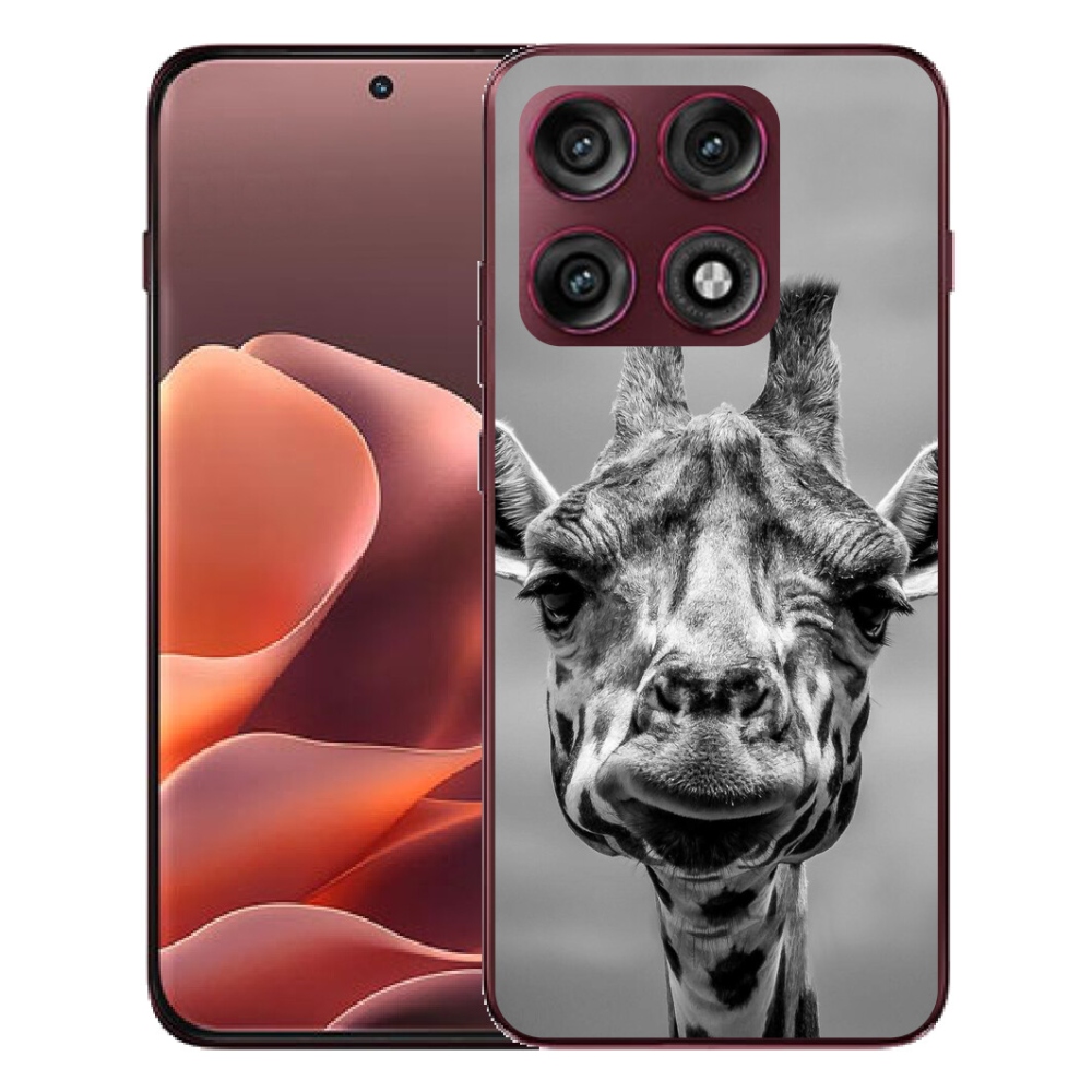 Gélový kryt mmCase na Motorola Edge 70 Pro - čiernobiela žirafa