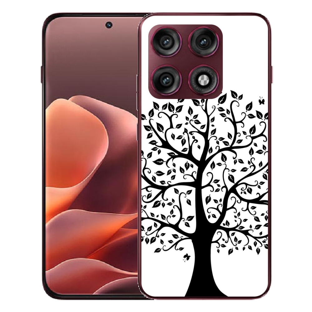 Gélový kryt mmCase na Motorola Edge 70 Pro - čiernobiely strom