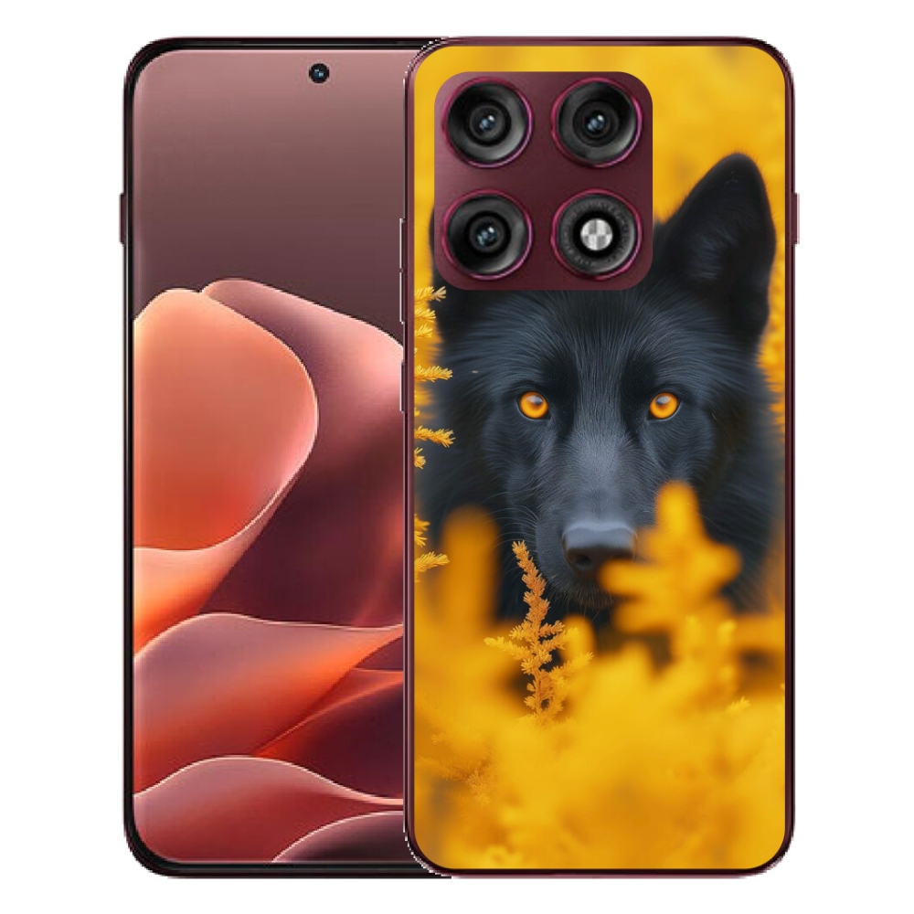 Gélový kryt mmCase na Motorola Edge 70 Pro - čierny vlk 2