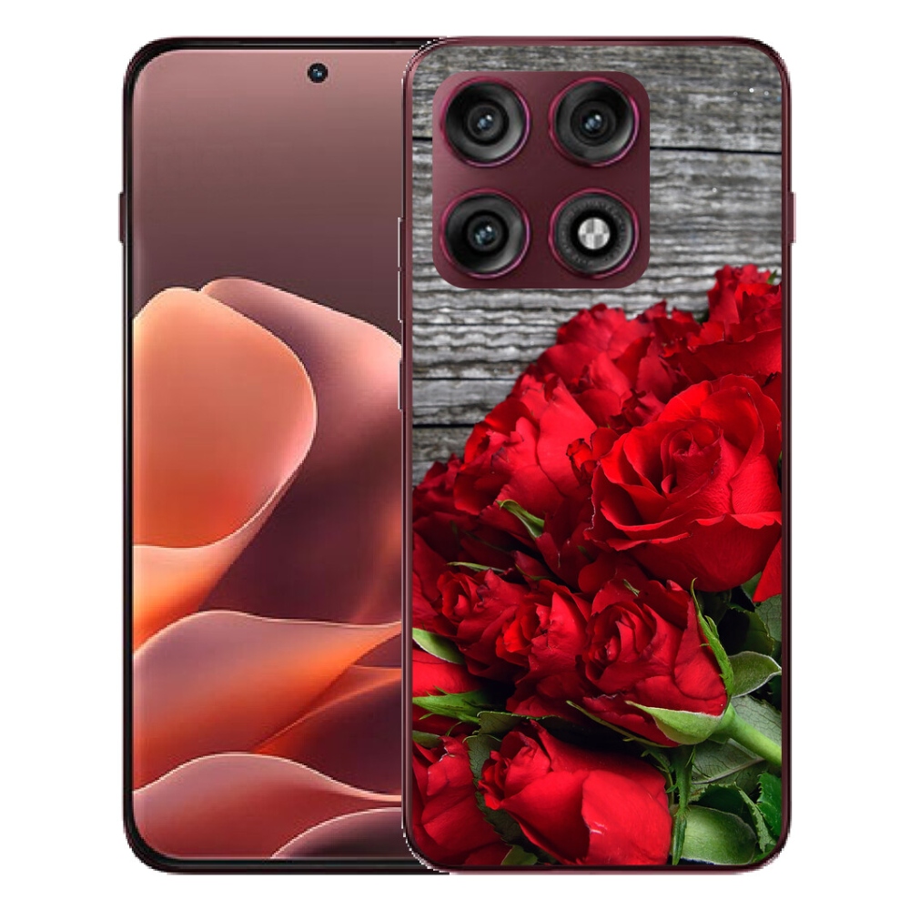 Gélový kryt mmCase na Motorola Edge 70 Pro - červené ruže