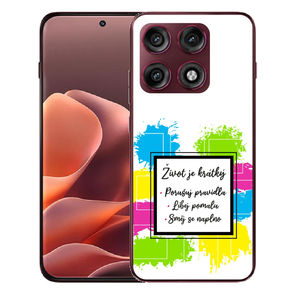Gélový kryt mmCase na Motorola Edge 70 Pro - citát 5 biele pozadie