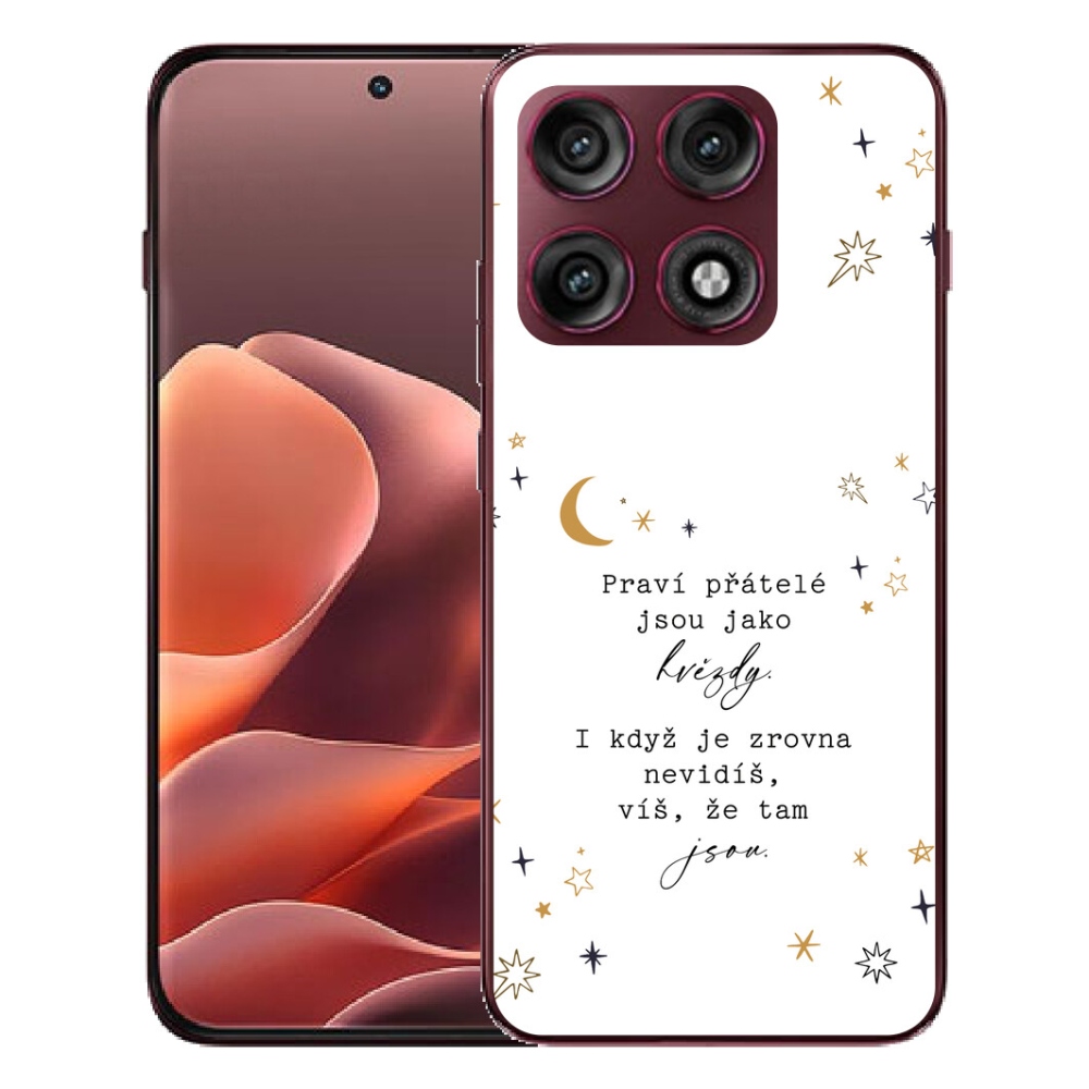 Gélový kryt mmCase na Motorola Edge 70 Pro - citát 6 biele pozadie