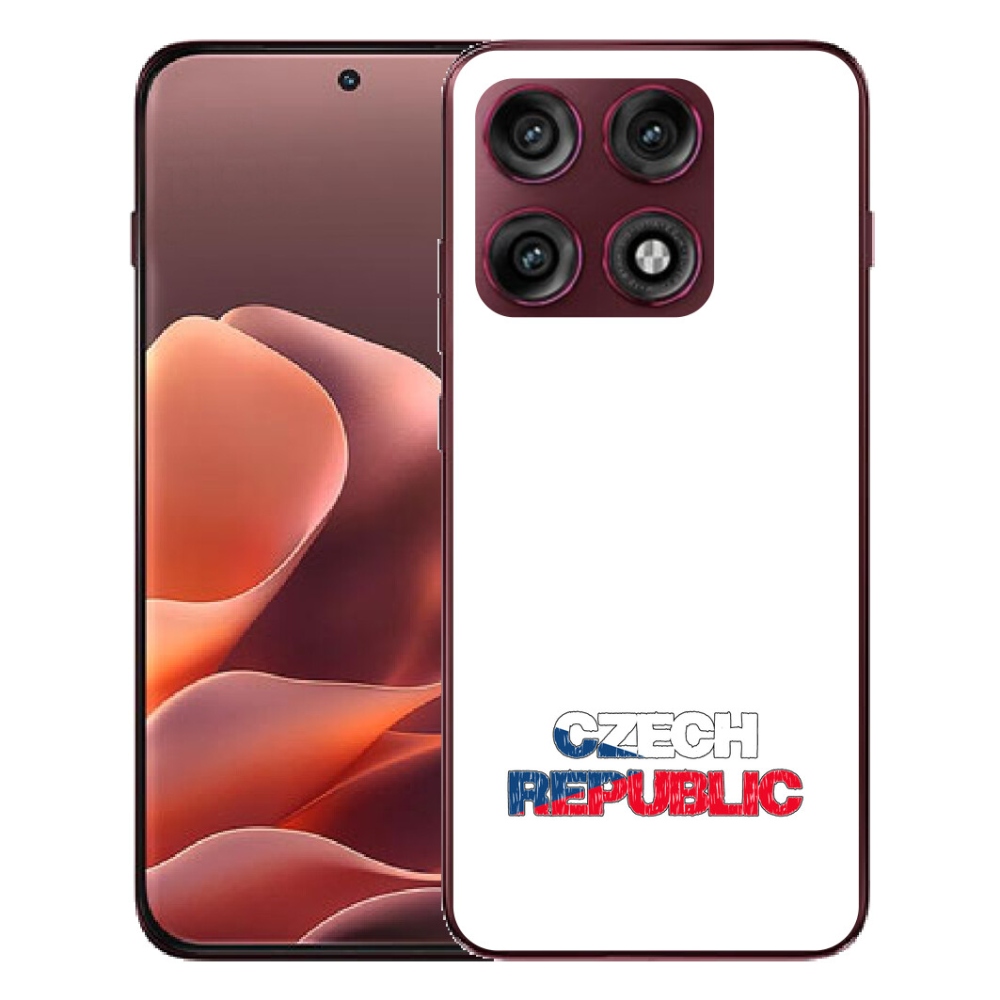 Gélový kryt mmCase na Motorola Edge 70 Pro - Slovak Republic biele pozadie