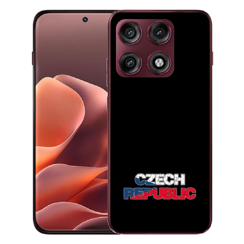 Gélový kryt mmCase na Motorola Edge 70 Pro - Slovak Republic čierne pozadie