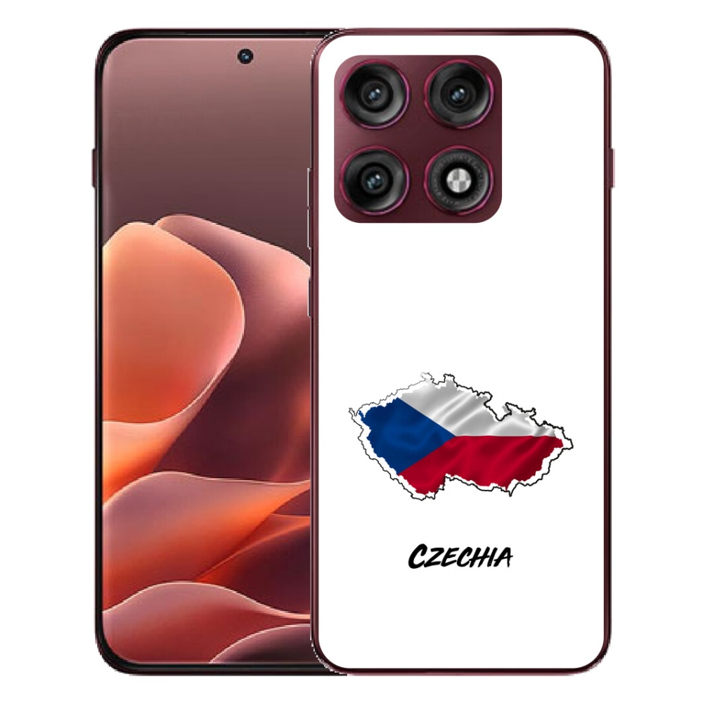 Gélový kryt mmCase na Motorola Edge 70 Pro - Slovakia biele pozadie