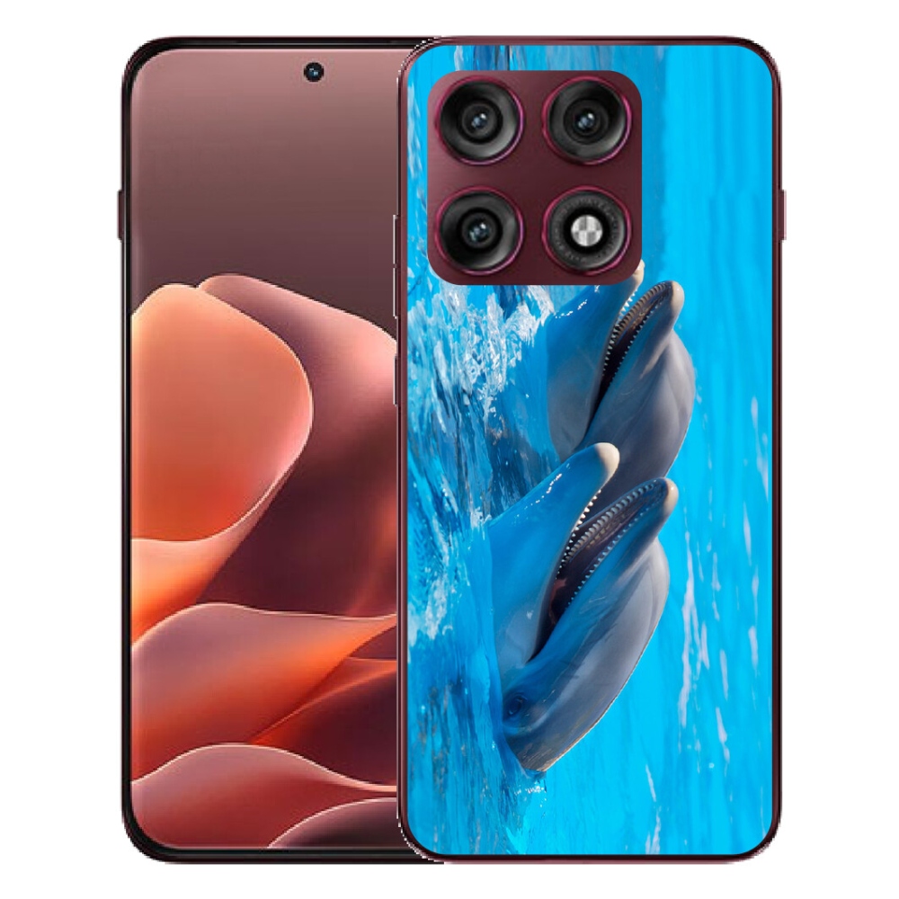 Gélový kryt mmCase na Motorola Edge 70 Pro - delfíny