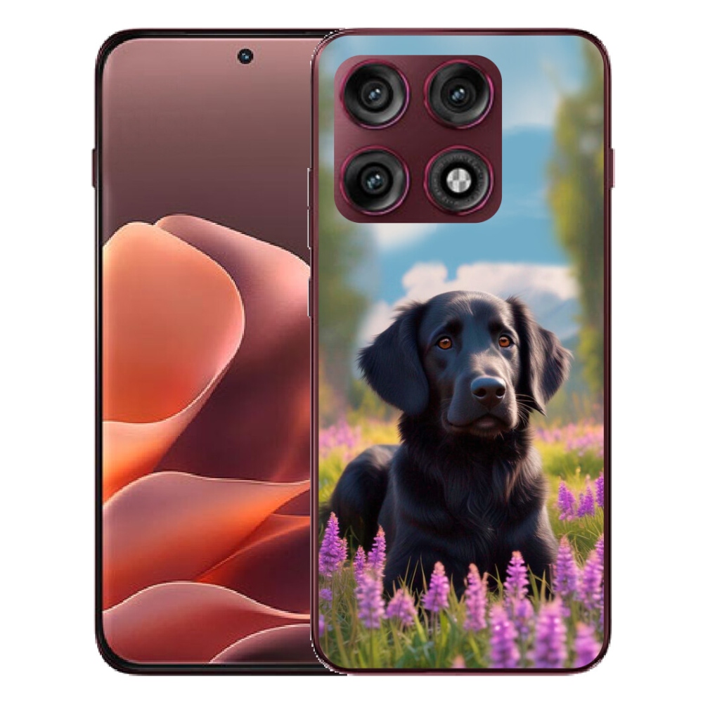 Gélový kryt mmCase na Motorola Edge 70 Pro - elegantný čierny retriever