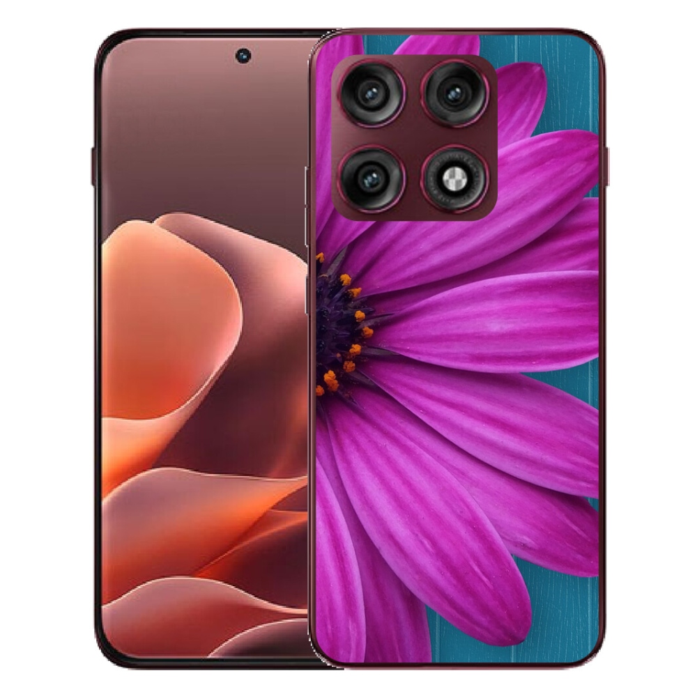 Gélový kryt mmCase na Motorola Edge 70 Pro - fialová margaréta