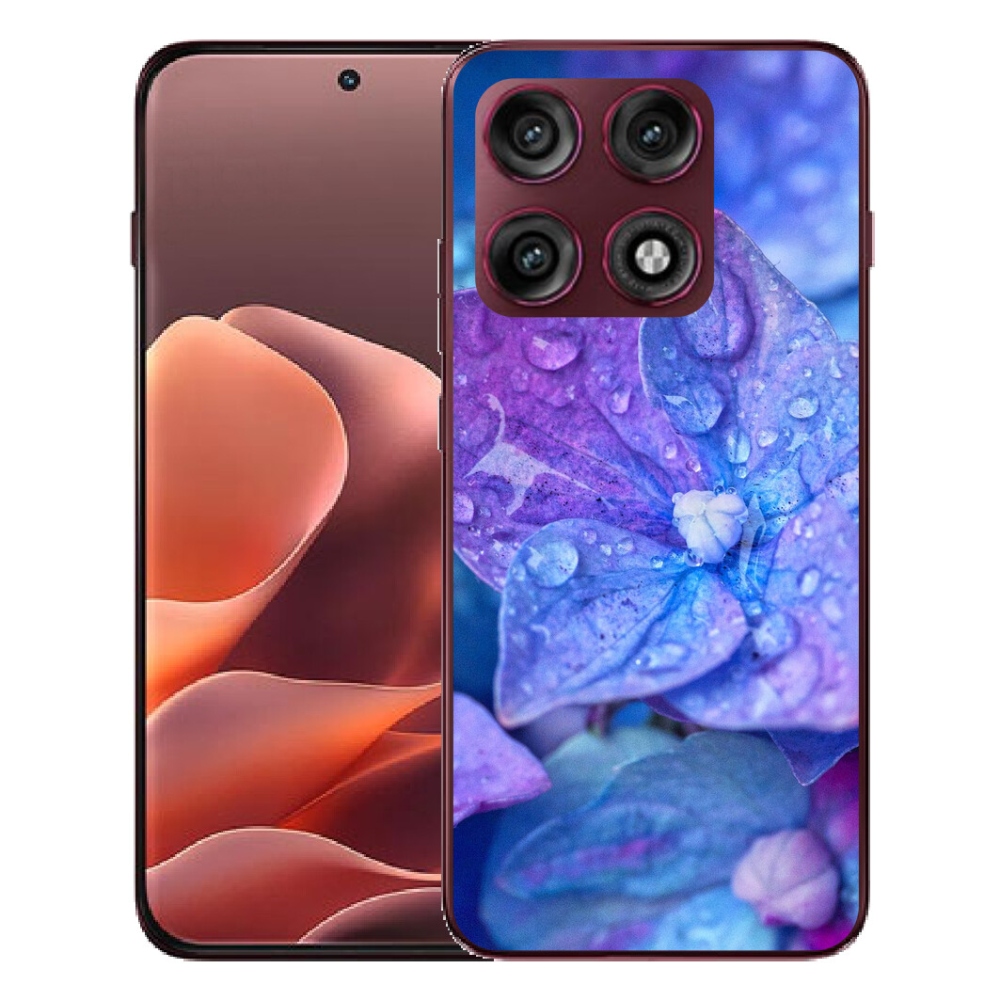 Gélový kryt mmCase na Motorola Edge 70 Pro - fialový kvet