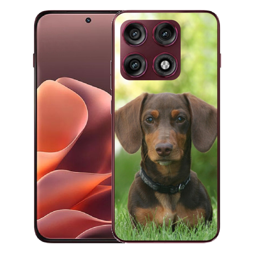 Gélový kryt mmCase na Motorola Edge 70 Pro - hnedý jazvečík