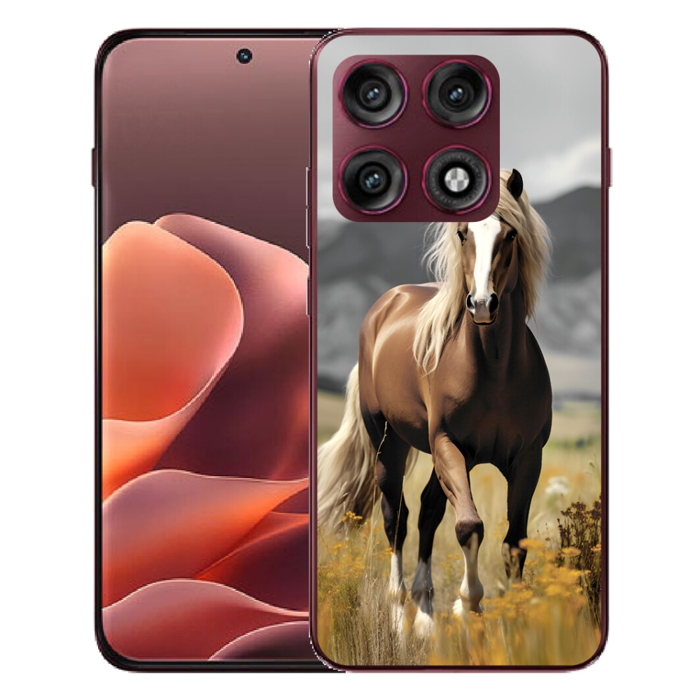 Gélový kryt mmCase na Motorola Edge 70 Pro - hnedý kôň 1