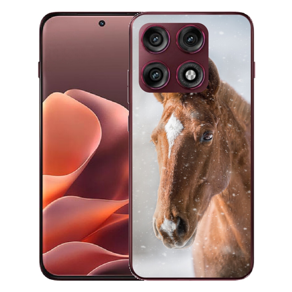 Gélový kryt mmCase na Motorola Edge 70 Pro - hnedý kôň 2