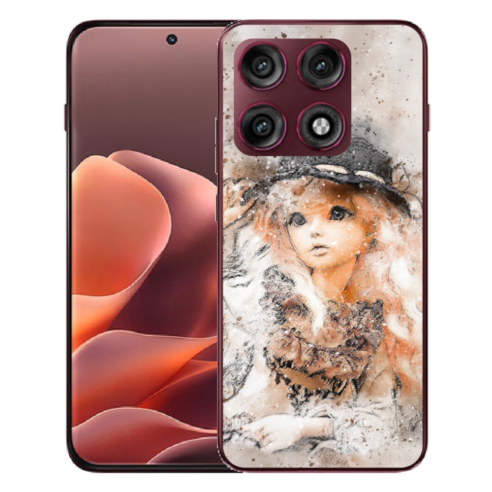 Gélový kryt mmCase na Motorola Edge 70 Pro - dievčatko s klobúkom