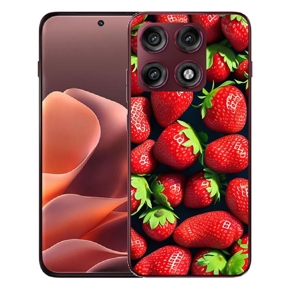 Gélový kryt mmCase na Motorola Edge 70 Pro - jahody