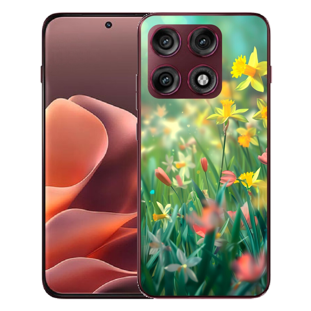 Gélový kryt mmCase na Motorola Edge 70 Pro - jarné kvety