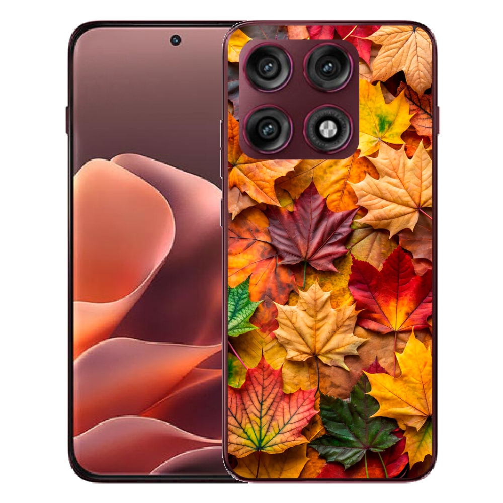 Gélový kryt mmCase na Motorola Edge 70 Pro - javorové listy 2