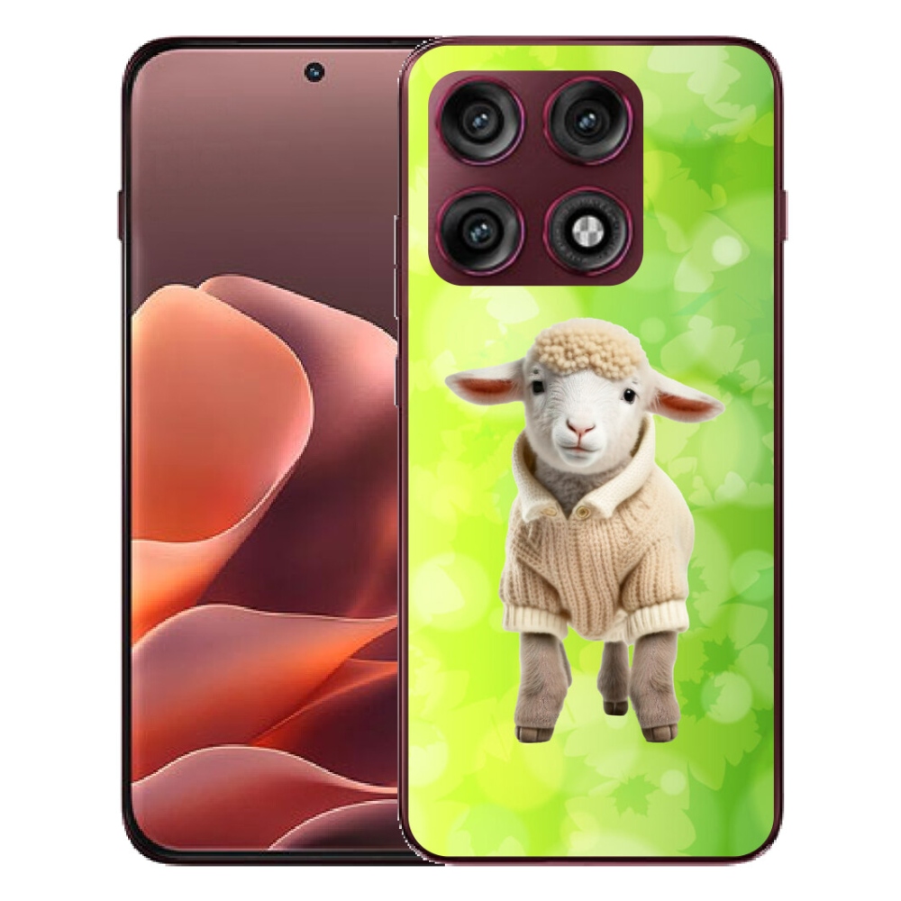 Gélový kryt mmCase na Motorola Edge 70 Pro - jahňa vo svetri