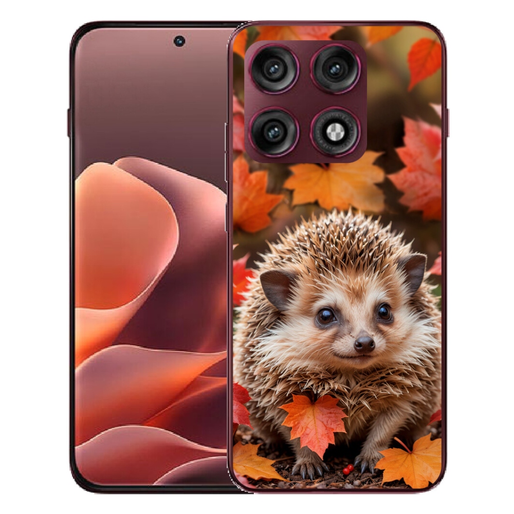 Gélový kryt mmCase na Motorola Edge 70 Pro - ježko v lístia