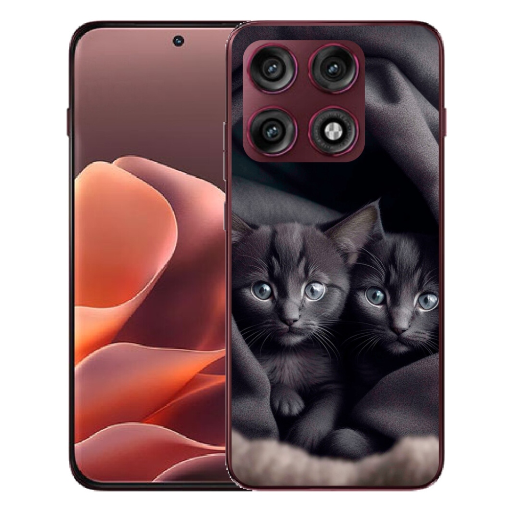 Gélový kryt mmCase na Motorola Edge 70 Pro - mačacie duo