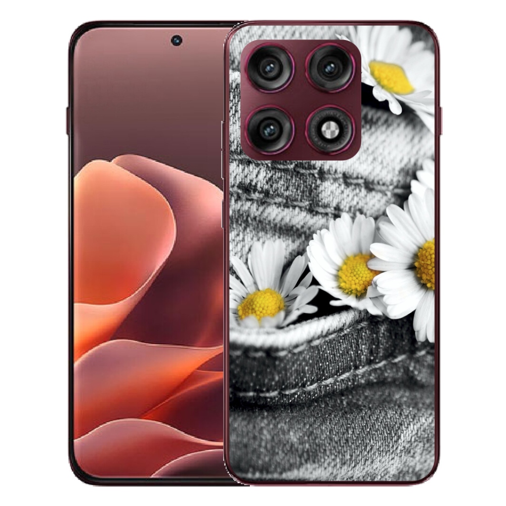 Gélový kryt mmCase na Motorola Edge 70 Pro - margaréty