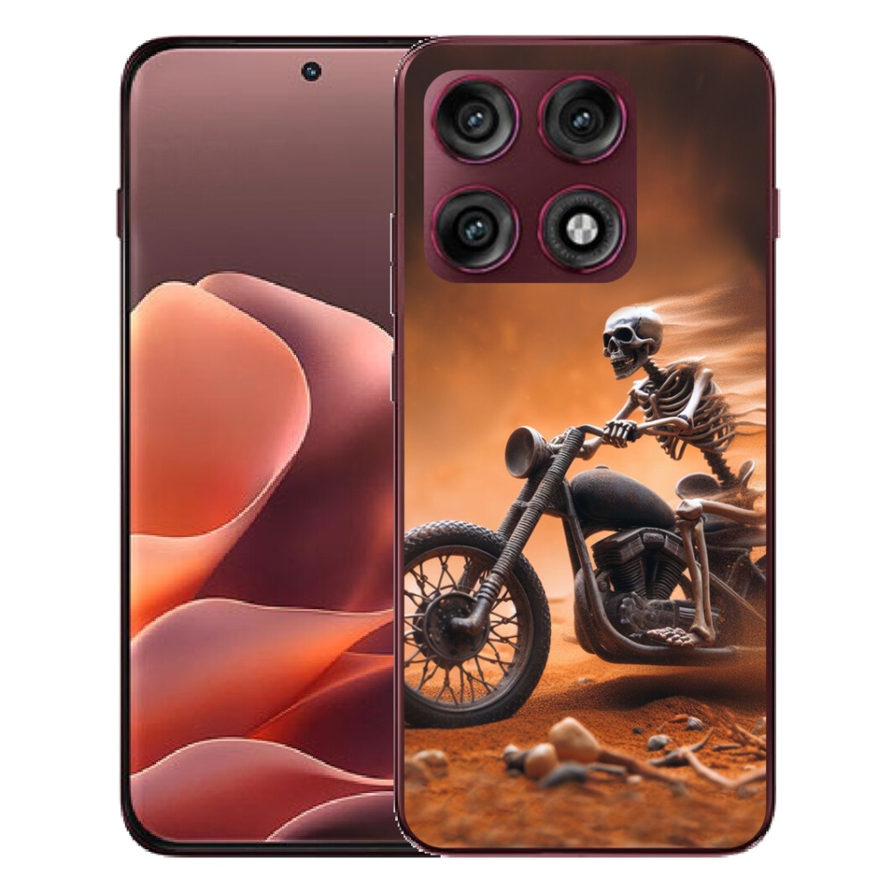 Gélový kryt mmCase na Motorola Edge 70 Pro - kostra na motorke