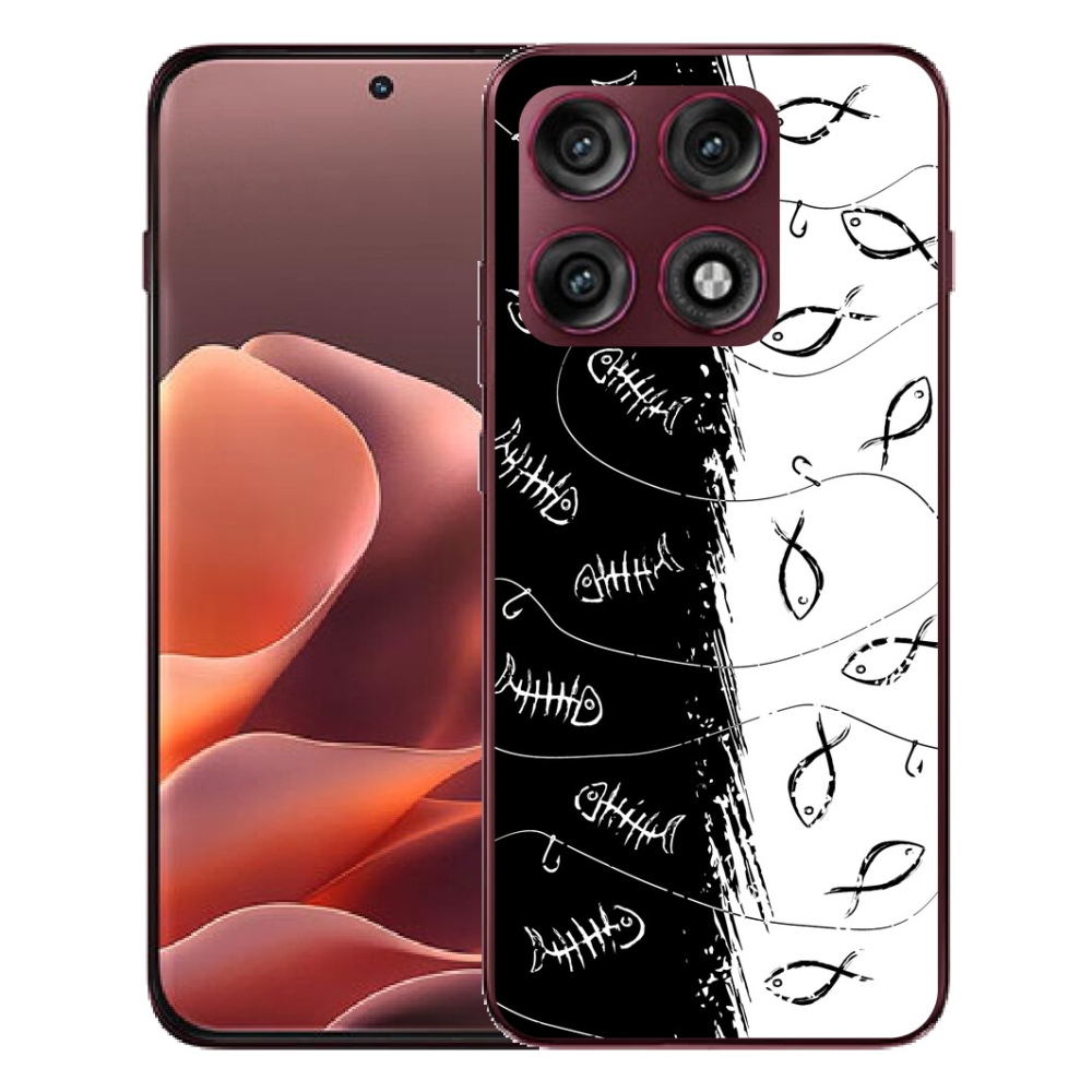 Gélový kryt mmCase na Motorola Edge 70 Pro - kostry a rybky