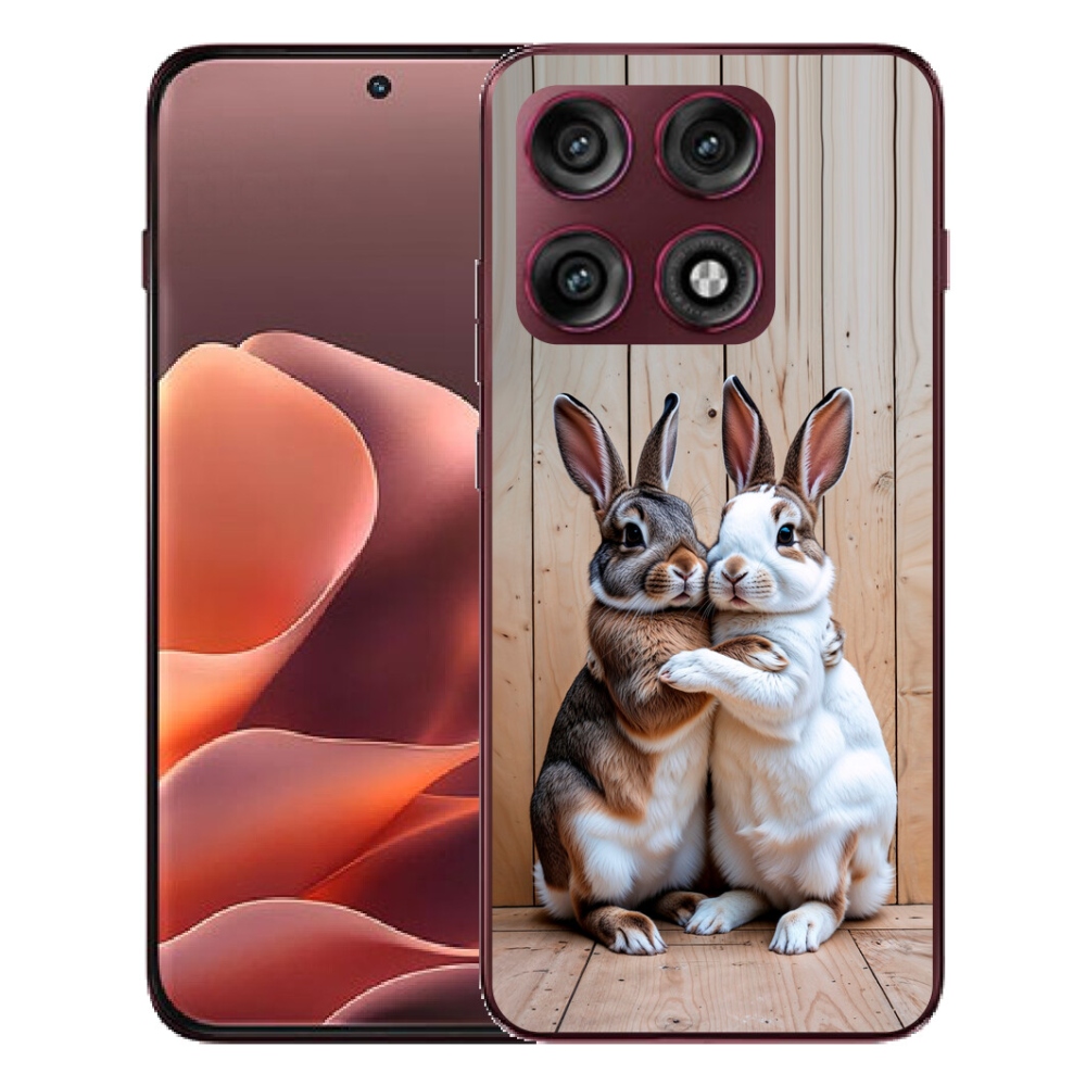 Gélový kryt mmCase na Motorola Edge 70 Pro - králičie pár