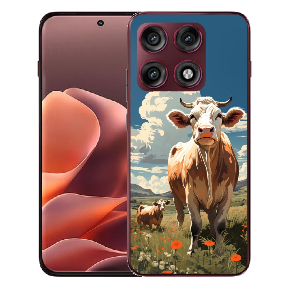 Gélový kryt mmCase na Motorola Edge 70 Pro - kravy na lúke