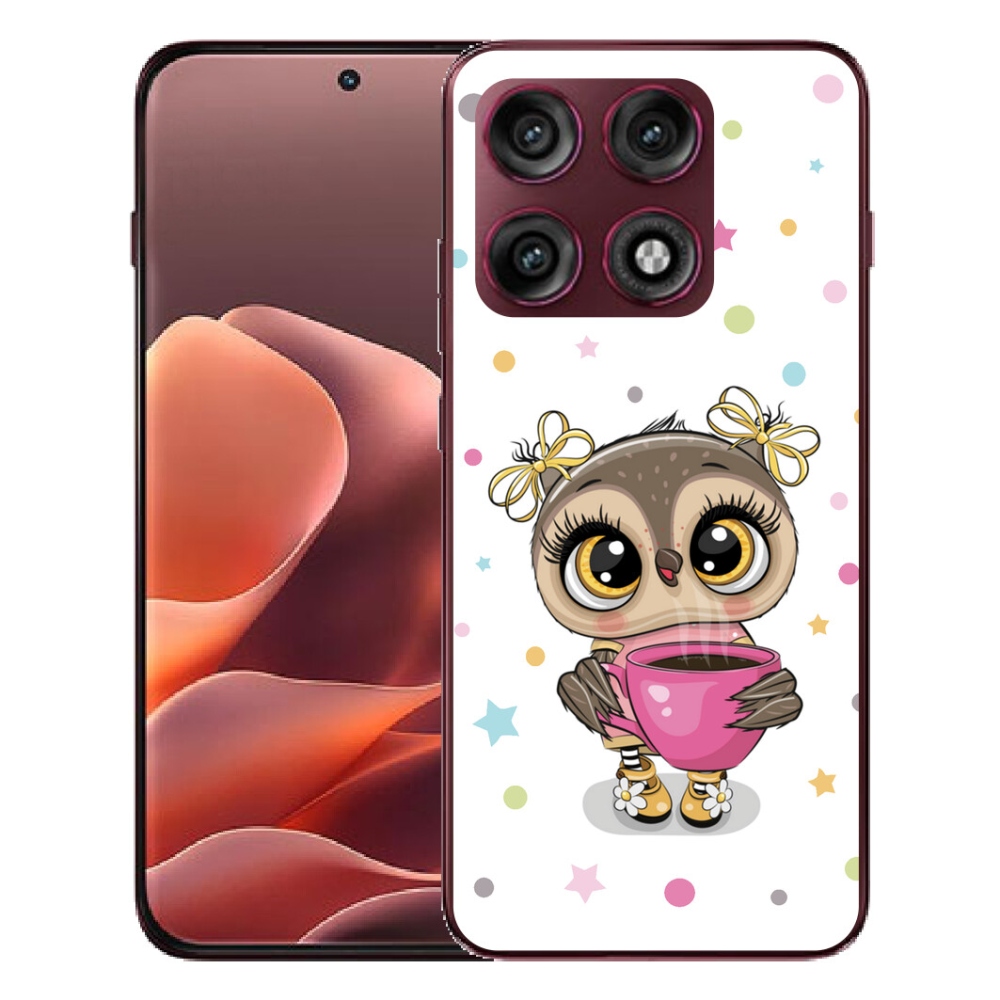 Gélový kryt mmCase na Motorola Edge 70 Pro - kreslená sovička