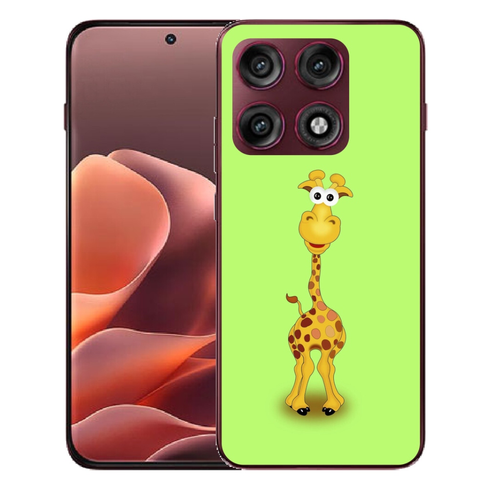 Gélový kryt mmCase na Motorola Edge 70 Pro - kreslená žirafa