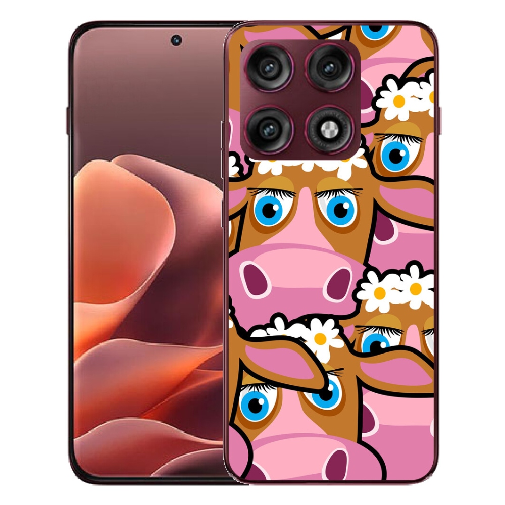 Gélový kryt mmCase na Motorola Edge 70 Pro - kreslené kravičky