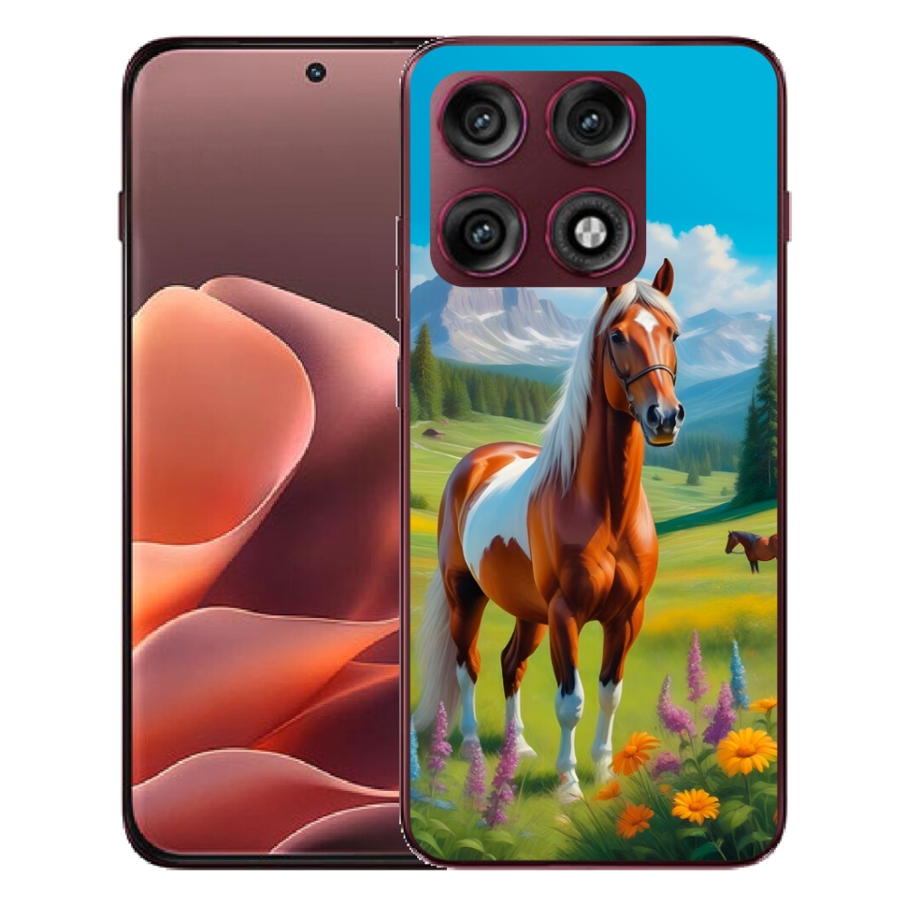 Gélový kryt mmCase na Motorola Edge 70 Pro - kôň na lúke