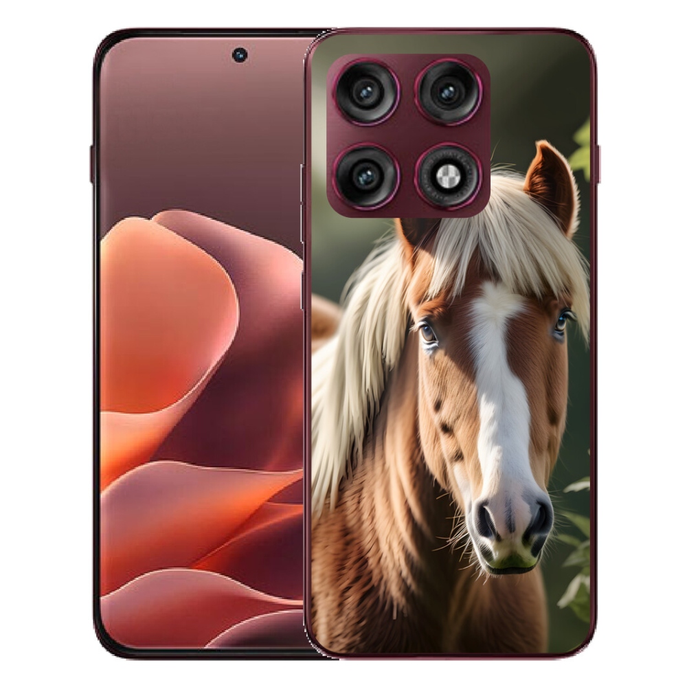 Gélový kryt mmCase na Motorola Edge 70 Pro - kôň so svetlou hrivou