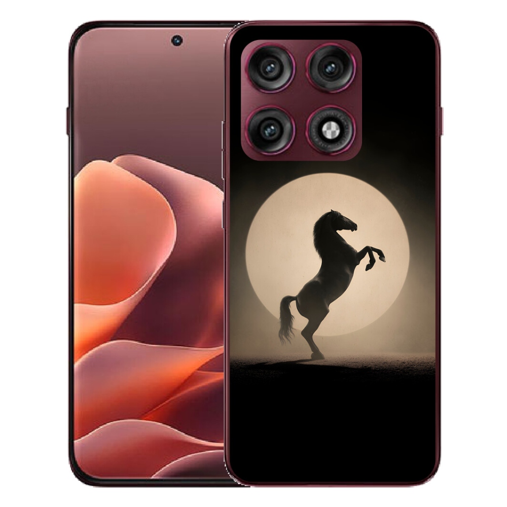 Gélový kryt mmCase na Motorola Edge 70 Pro - kôň v siluete