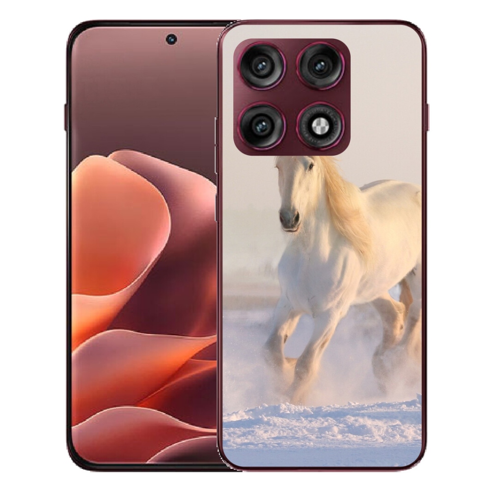 Gélový kryt mmCase na Motorola Edge 70 Pro - kôň v snehu