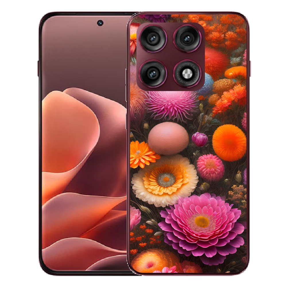 Gélový kryt mmCase na Motorola Edge 70 Pro - kvetinová kompozícia