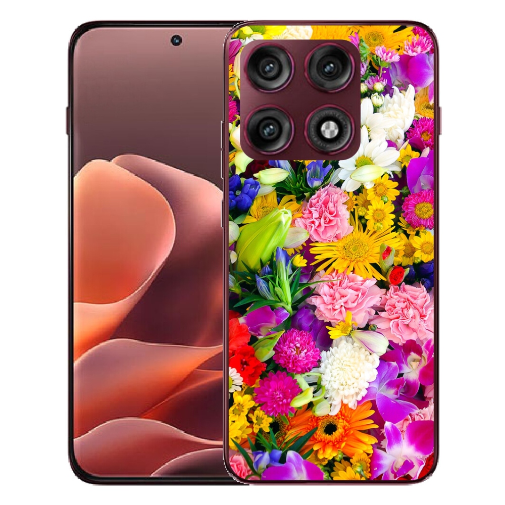 Gélový kryt mmCase na Motorola Edge 70 Pro - kvety 12