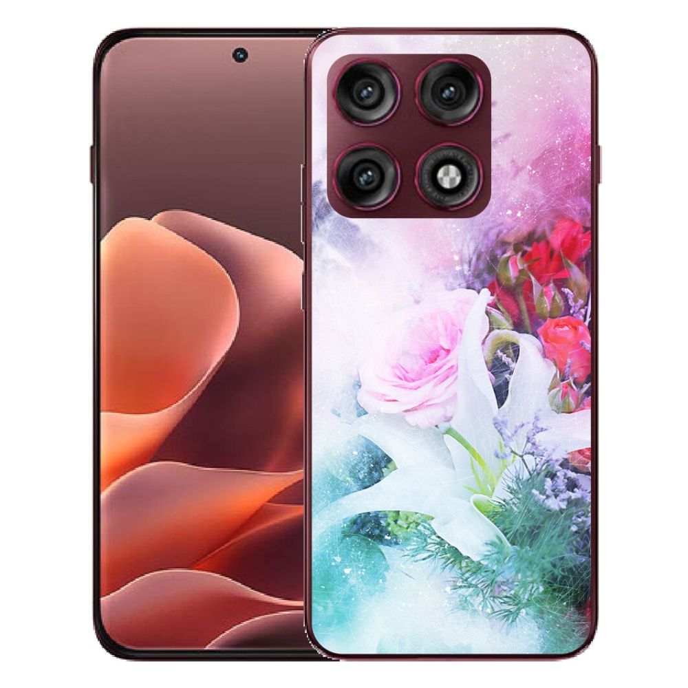 Gélový kryt mmCase na Motorola Edge 70 Pro - kvety 4